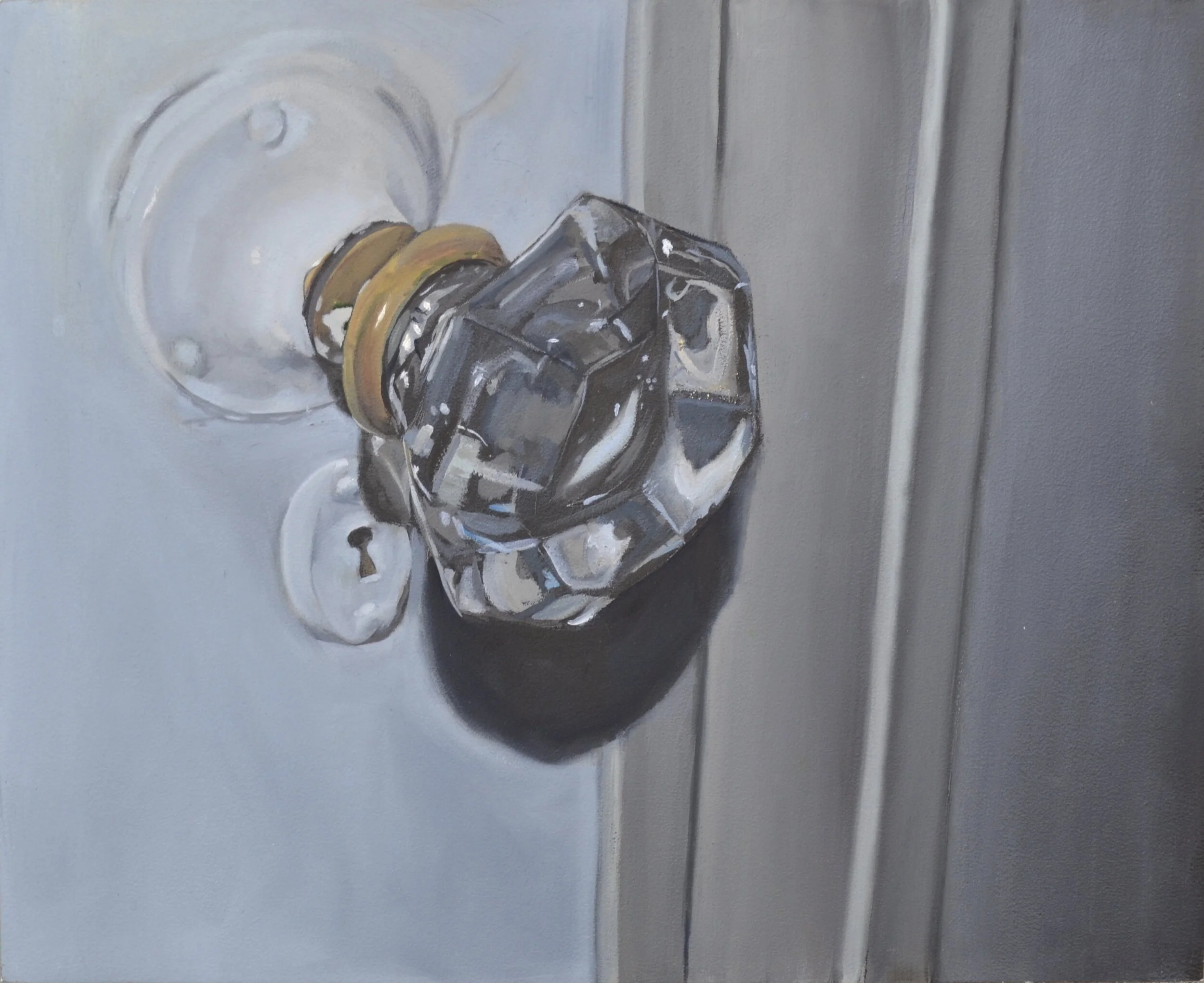 Doorknob, oil on panel, 13" x 16" 2017