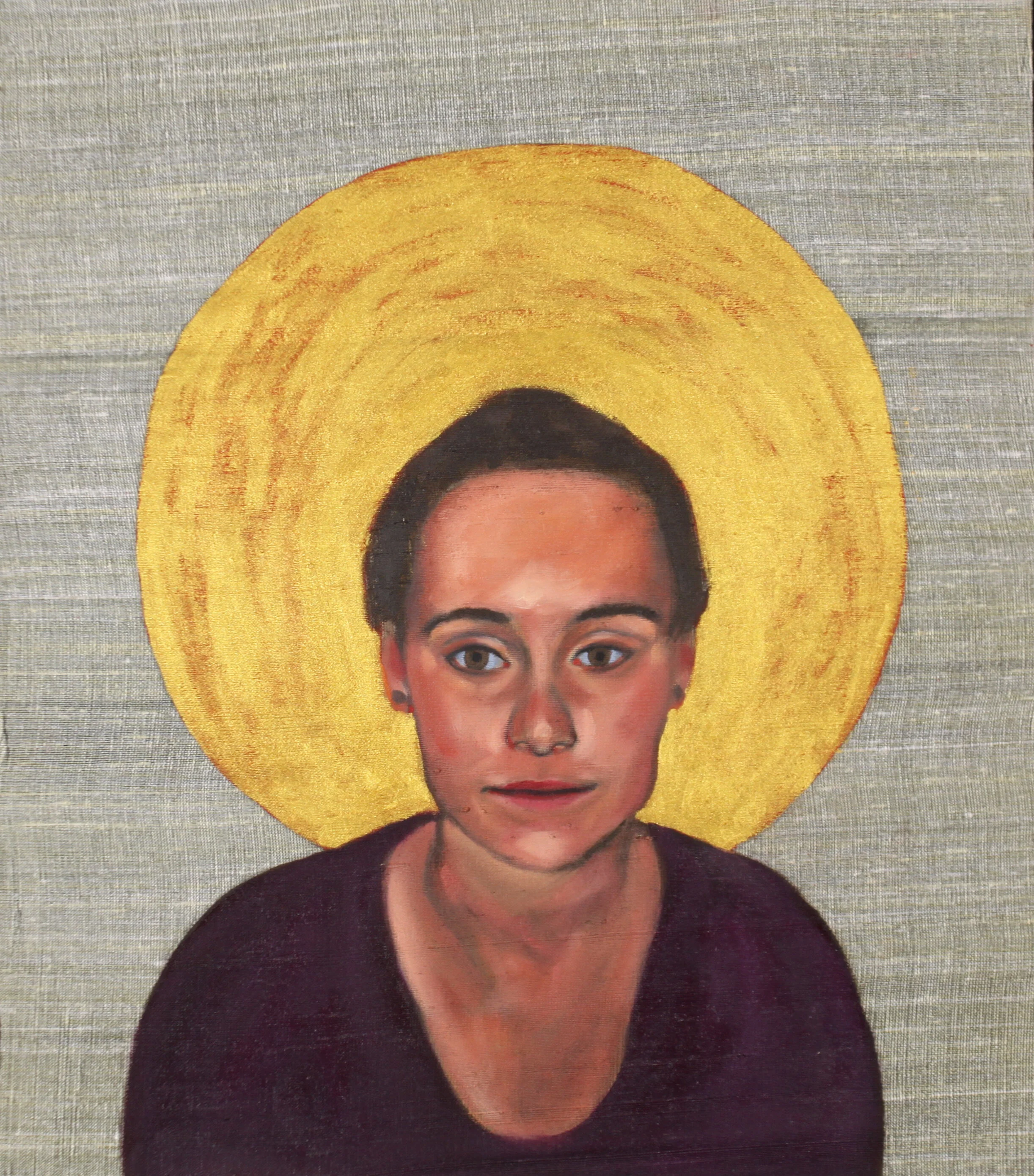 Kaitlin, oil on silk, 14" x 16" 2013