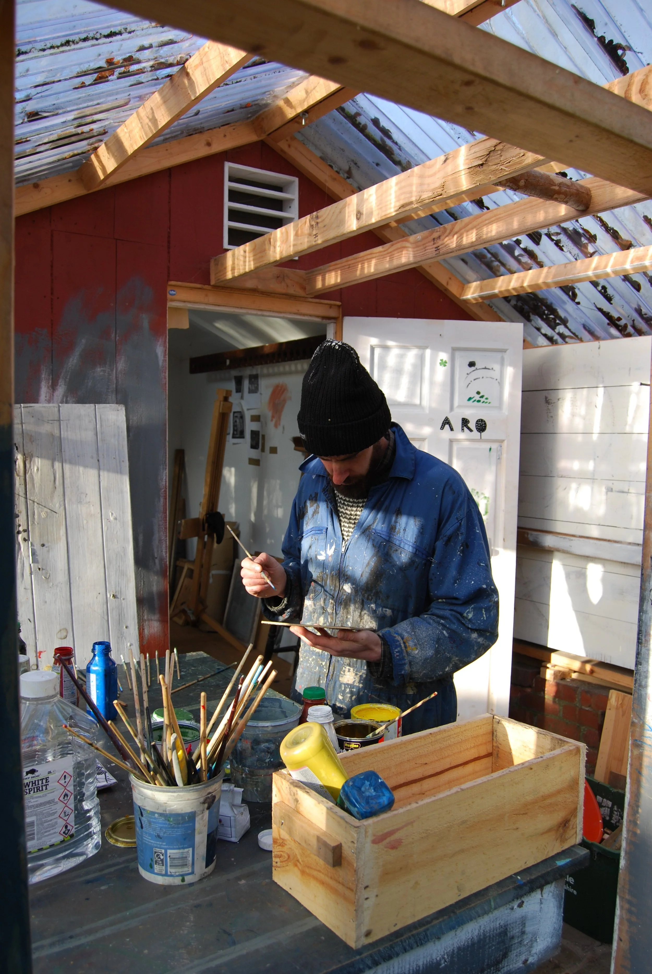 Ralph seen here in his studio, Photo courtsey of Ralph McGaul