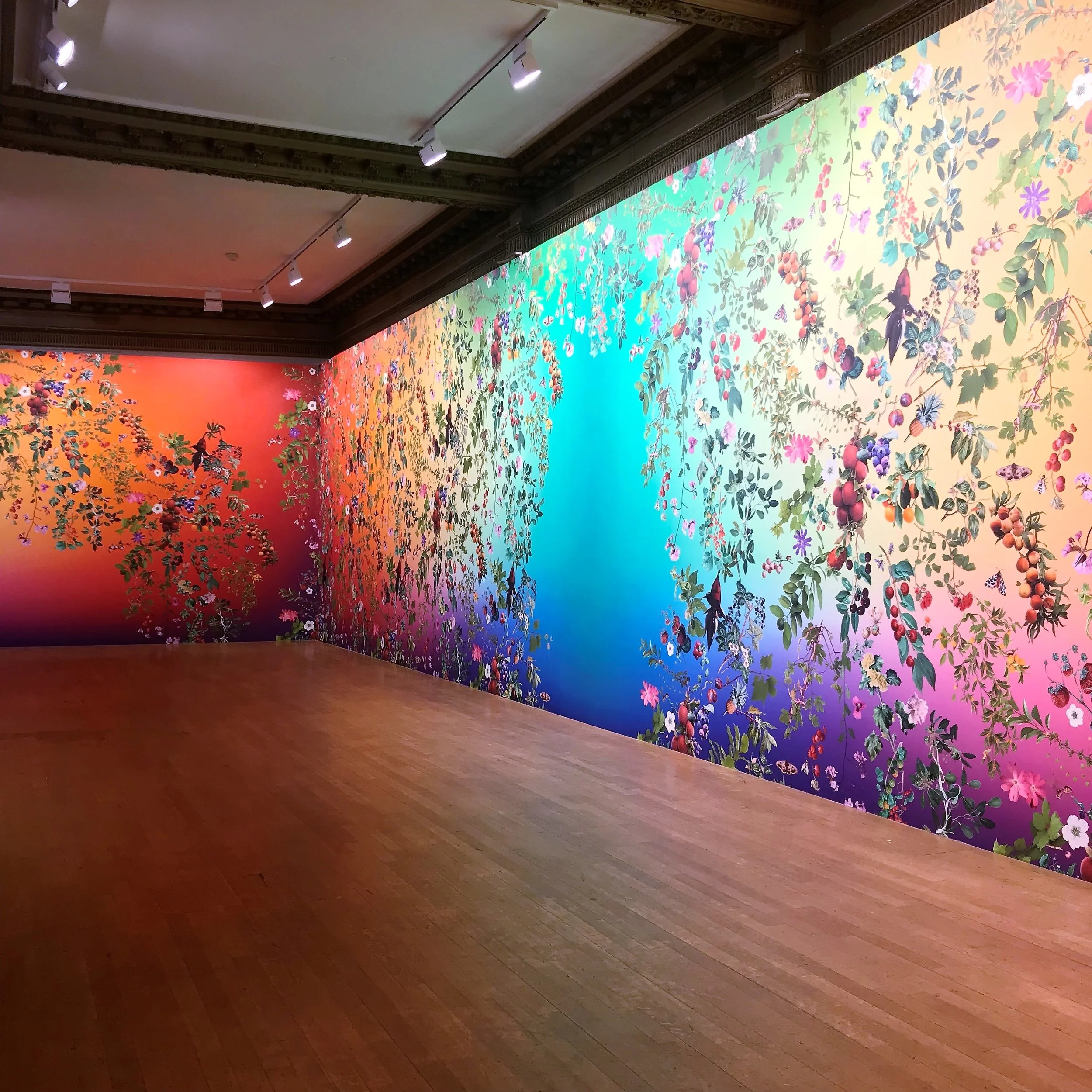 Four walls of ombre floral heaven.