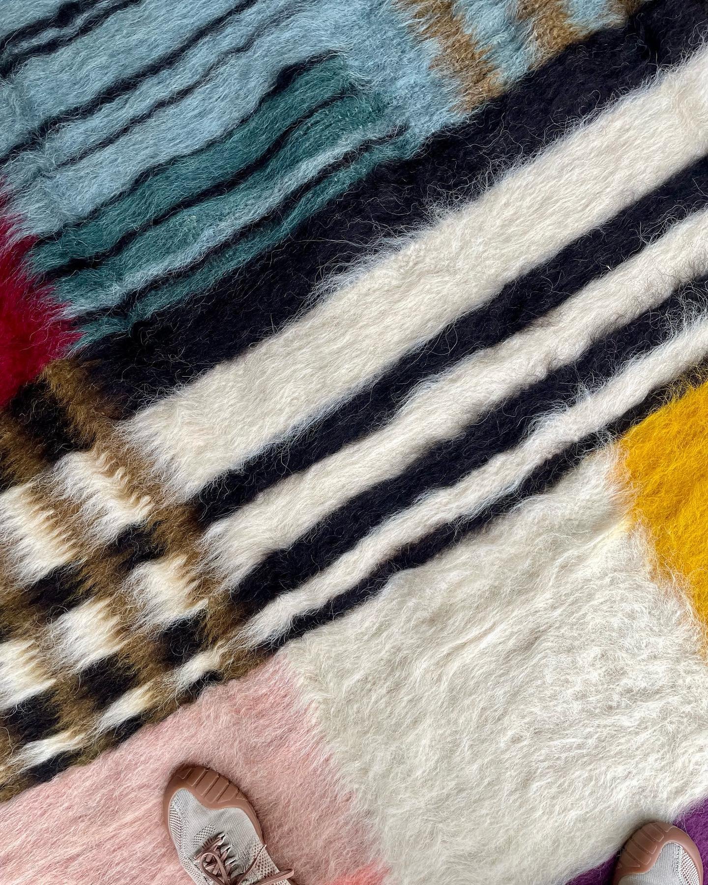 The latest rugs from Olga, our wonderful maker in Ukraine, have arrived. She has managed under extreme circumstances to create these incredible rugs. Here&rsquo;s a sneak peek at the new Bauhaus design.