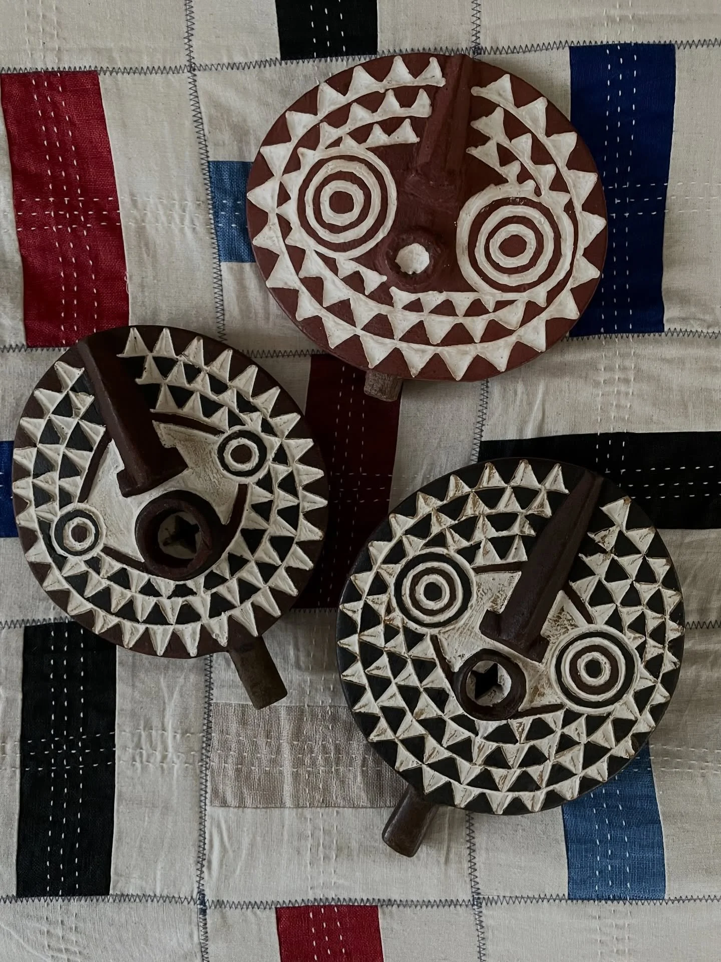 The origin of these African Bobo masks is uncertain, as it&rsquo;s a relatively new design in the cosmos of Bobo masks. Called &lsquo;Solei&rsquo; ( Sun ) the concentric geometric design creates a striking, timeless image. These masks are seen in Bob