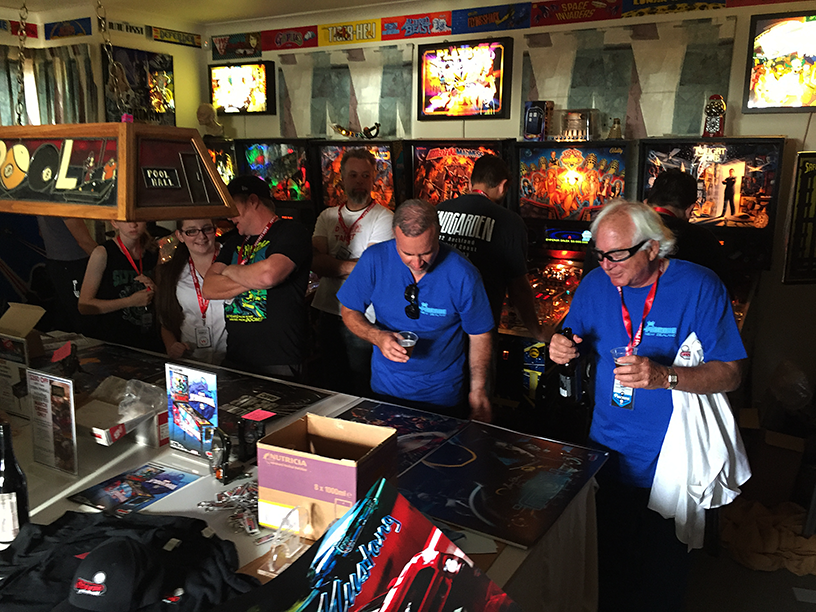 Gary Stern, brandishing a few drinks, and mulling over the abundance of door prizes at one venue in Pincade 9.