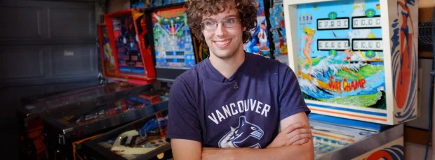 Robert Gagno, the world's newest pinball champion.