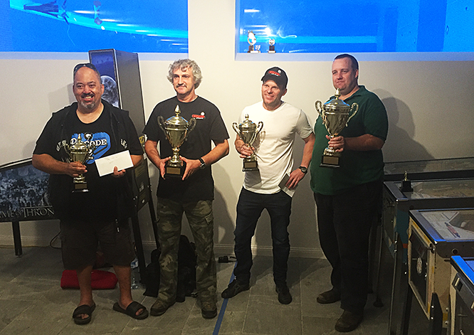 From left to right: Jasen Mouritsen (4th), Peter Watt (2nd), Paul Jones (3rd), and Richard Rhodes (1st).