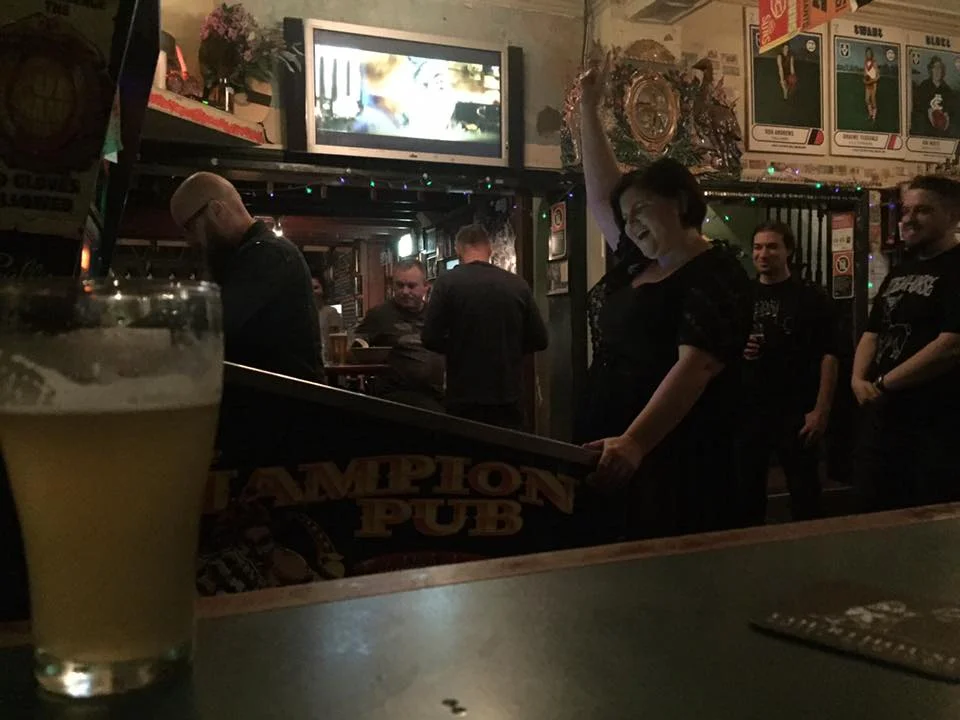 Beer, pinball and laughs - I think this photo captures the essence of ZBall quite well. Photo by Paul Kaczorek.