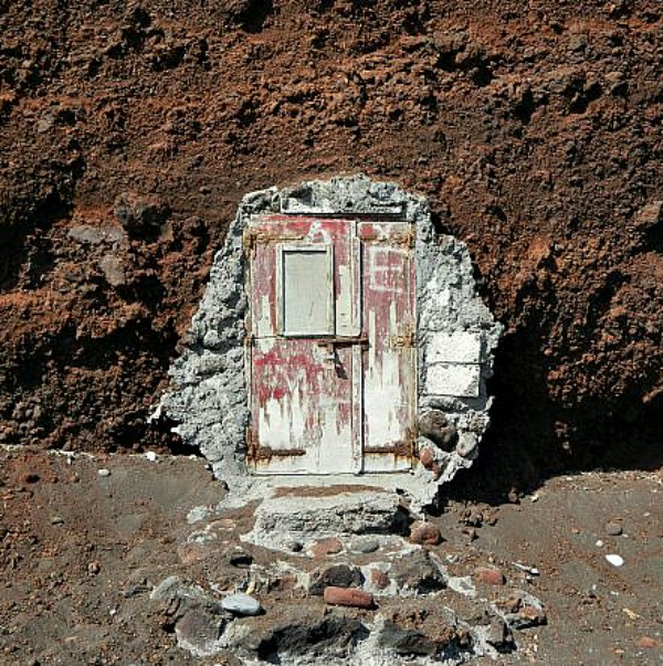 I see a red door