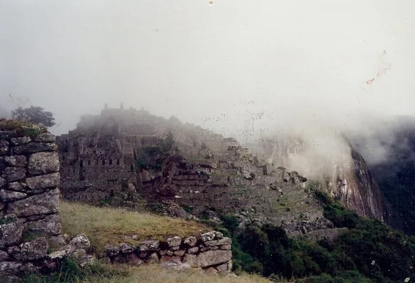 Mist rising at Machu Picchu
