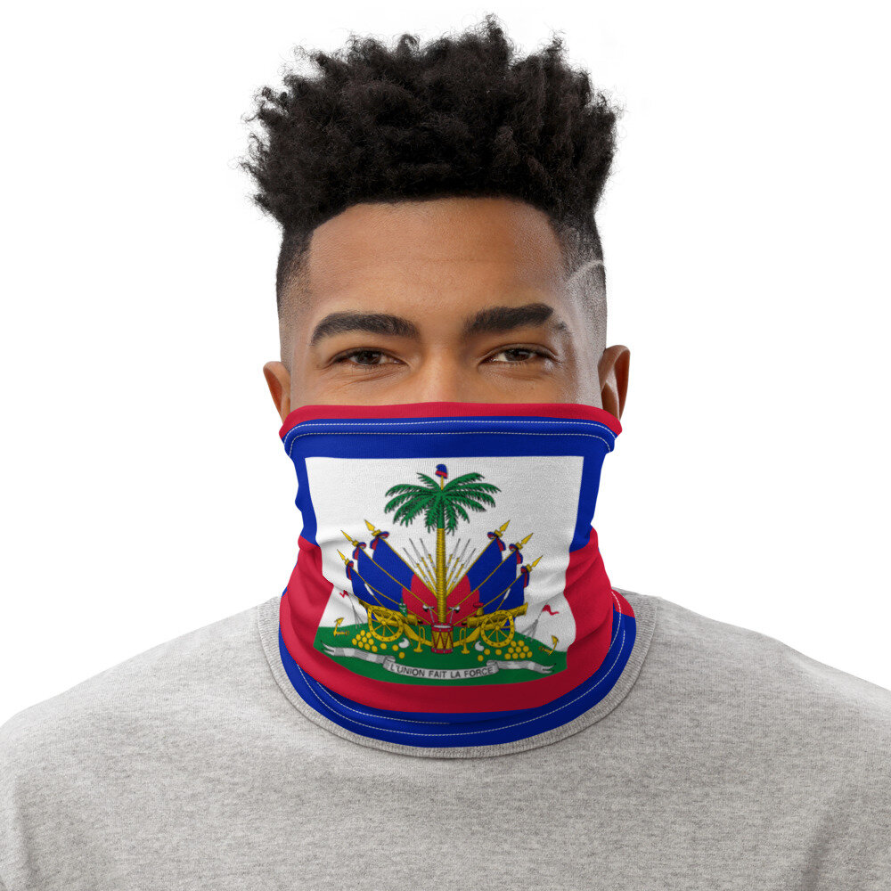 SUN GAITER Mask Bandana UPF 50 UV Protecter Haitian Flag of Haiti Face Neck 