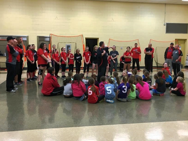 The Red Raiders ran a 3-week clinic offering instruction to Little League Softball players, with instruction from Red Raiders coaches and players.