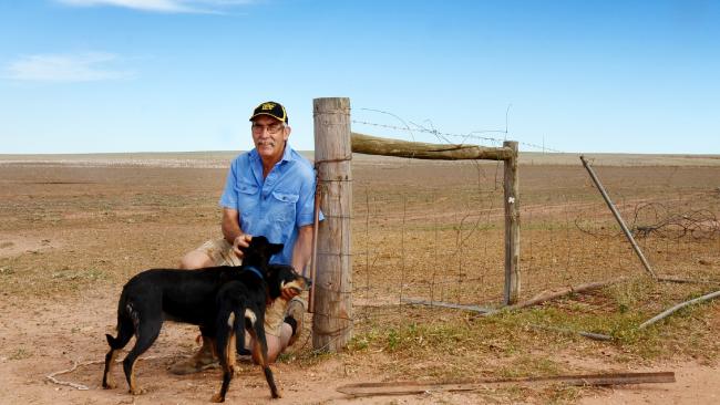 Kimba farmer Jeff Baldock at the property he has offered for Australia’s new nuclear wastedump. Picture: Katrina Koch.