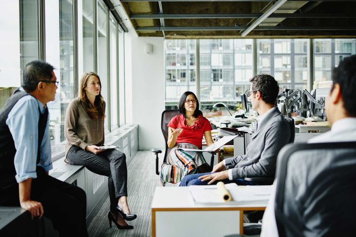 Image: Businesses are increasingly considering how they can benefit communities, and improve relationships with staff (Thomas Barwick/Getty)