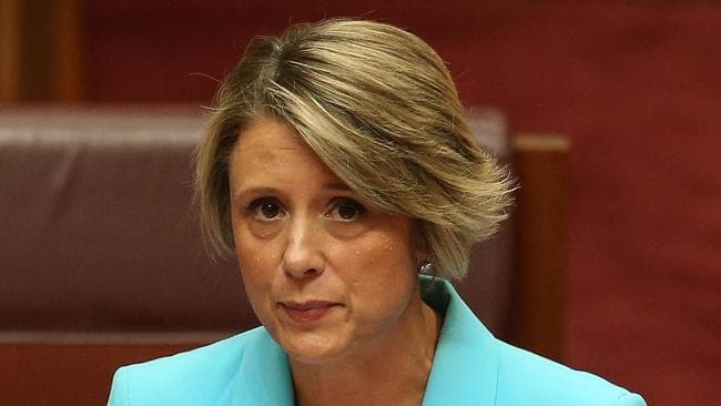 Kristina Keneally during her maiden speech in the Senate chamber at Parliament House on Tuesday. Photo: Kym Smith