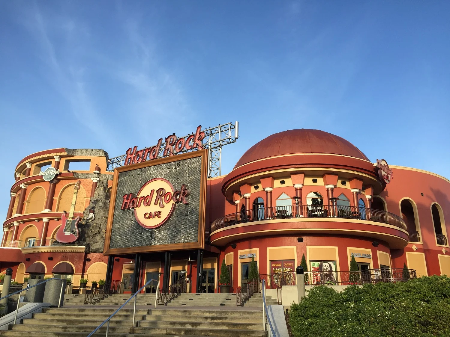 This is the world's largest Hard Rock Cafe. 