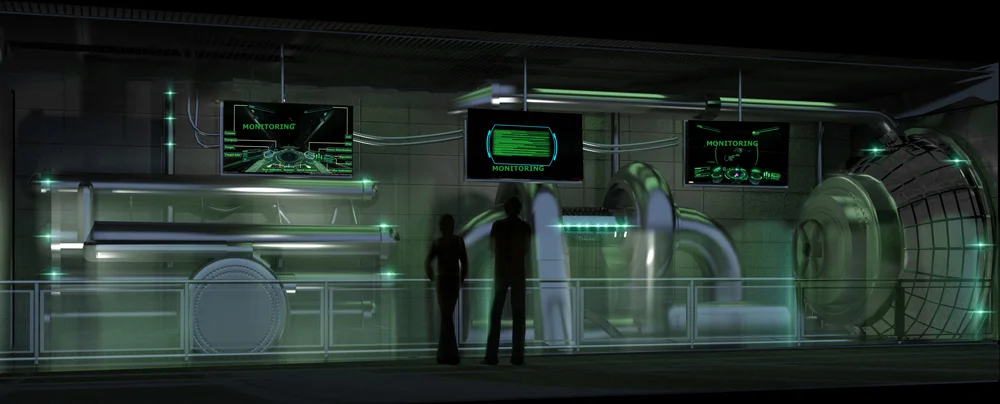 The Incredible Hulk Coaster queue concept art. Image credit: Universal Orlando Resort.