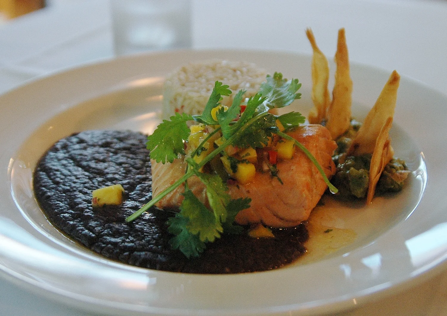 Salmon meal at Emeril's. Copyright James Emerson. All rights reserved. 