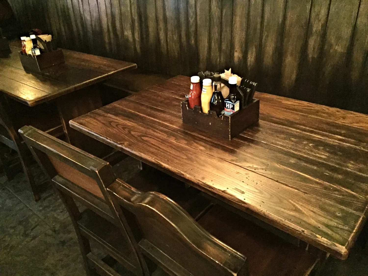 Table at the Leaky Cauldron.