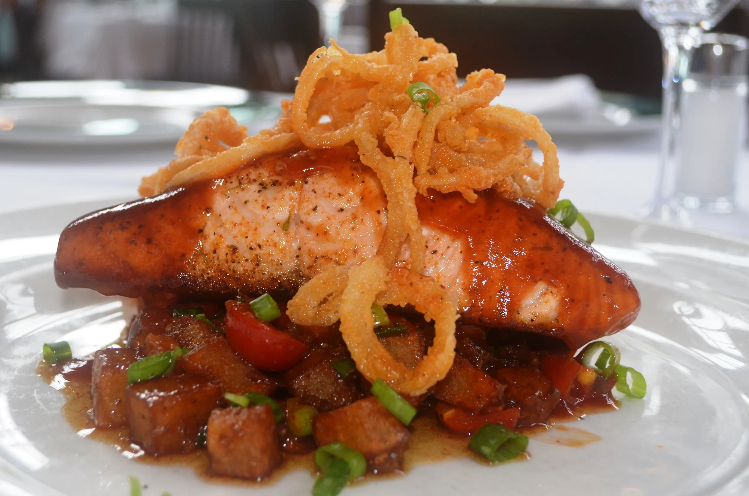 Sweet Barbecue Roasted Salmon at Emeril's Orlando