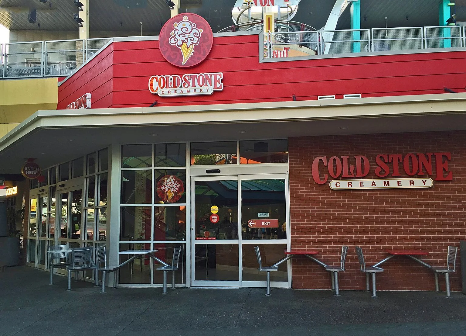 Cold Stone Creamery is on the lower of level of Universal CityWalk Orlando.