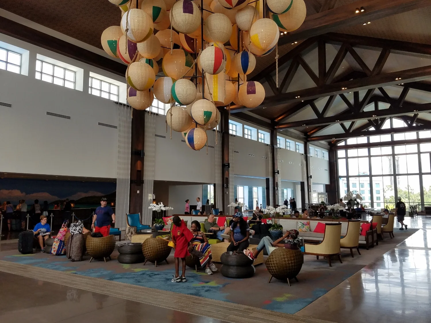 View Walking in the Main Entrance of Loews Sapphire Falls Resort