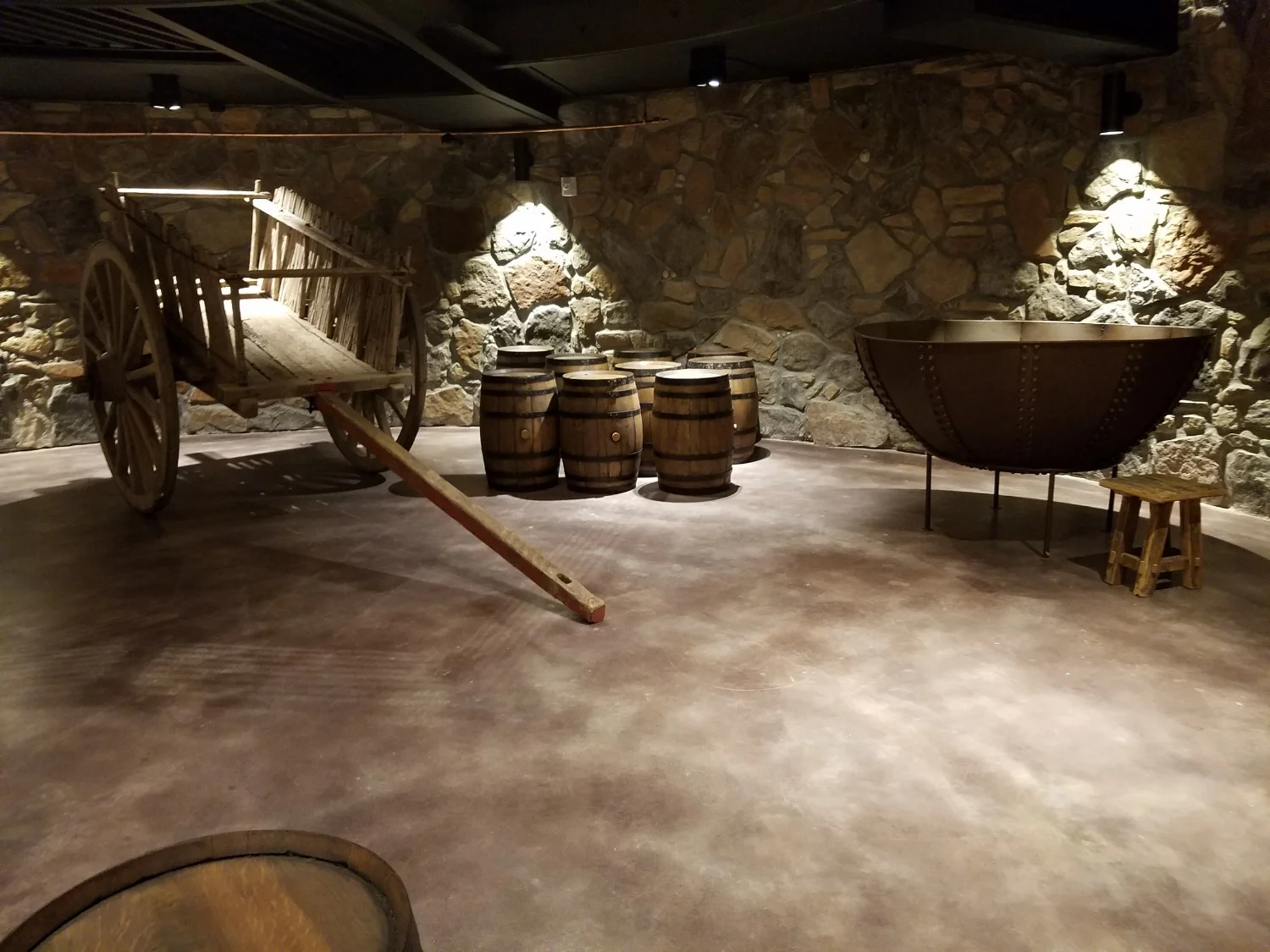 Decorations at the Lowest Level of the Spiral Staircase at Loews Sapphire Falls Resort