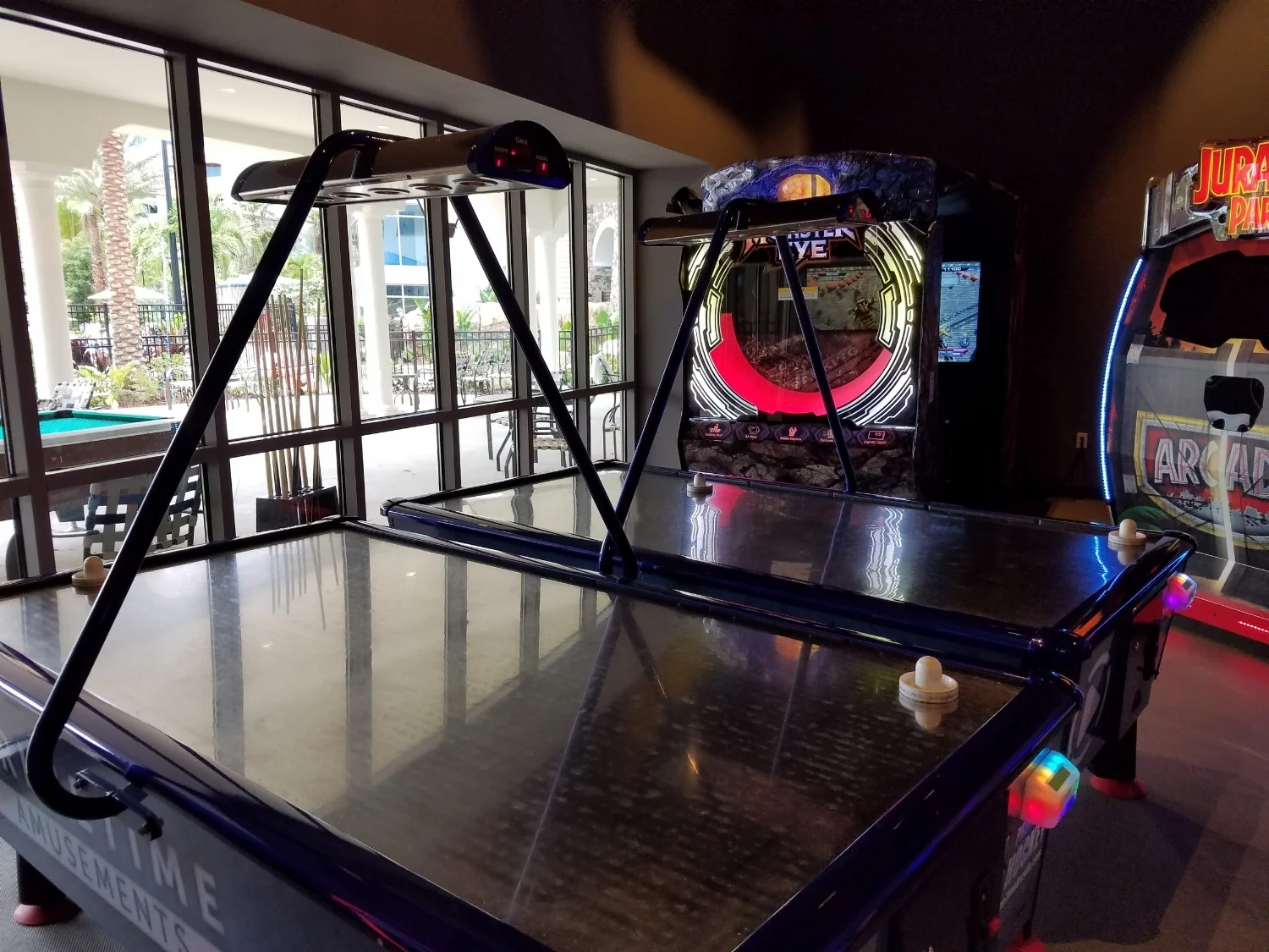Air Hockey at Calypso Game Zone in Sapphire Falls