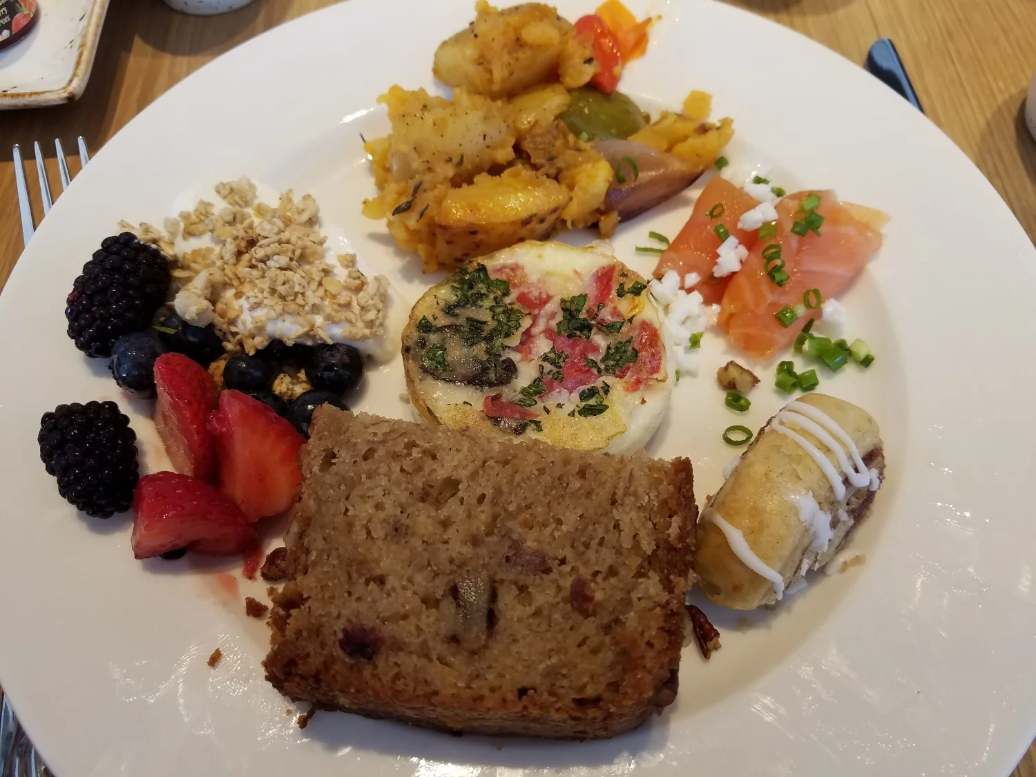 Our Breakfast Buffet Plate at Amatista Cookhouse