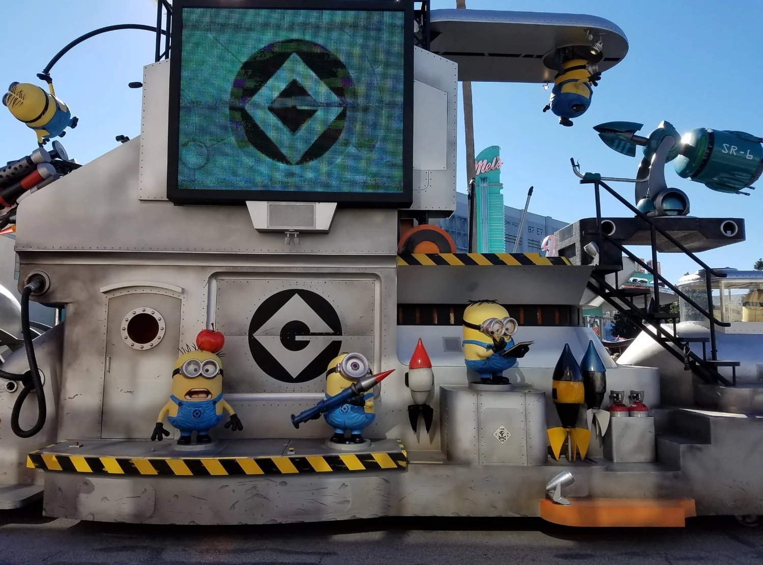 The Despicable Me Float in Universal's Superstar Parade.