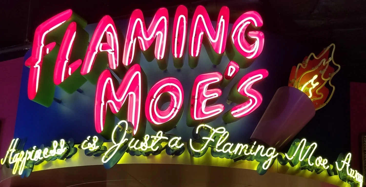 Flaming Moe's is located in Springfield in Universal Studios Florida.