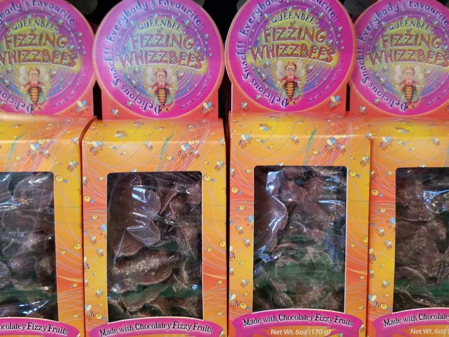Fizzing Whizbees at Sugarplum's Sweet Shop.