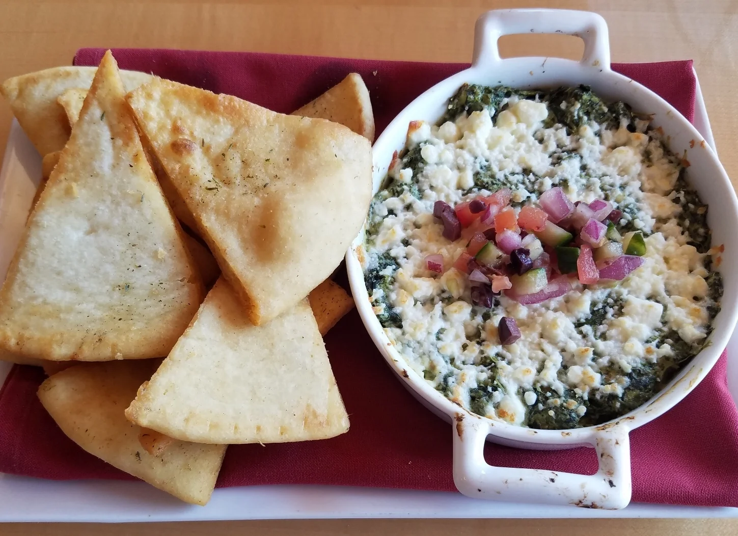 Spanakopita Dip from Mythos Restaurant.