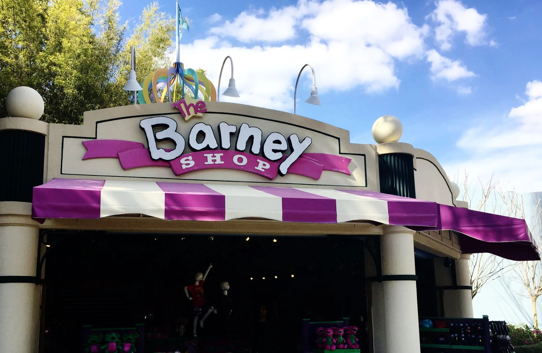 The Barney Shop sells Barney themed merchandise.