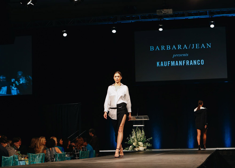 Barbara Jean and Kaufman Franco Fashion Show for Woman of Inspiration luncheon in Little Rock, benefiting Children's Advocacy Centers of Arkansas. 
