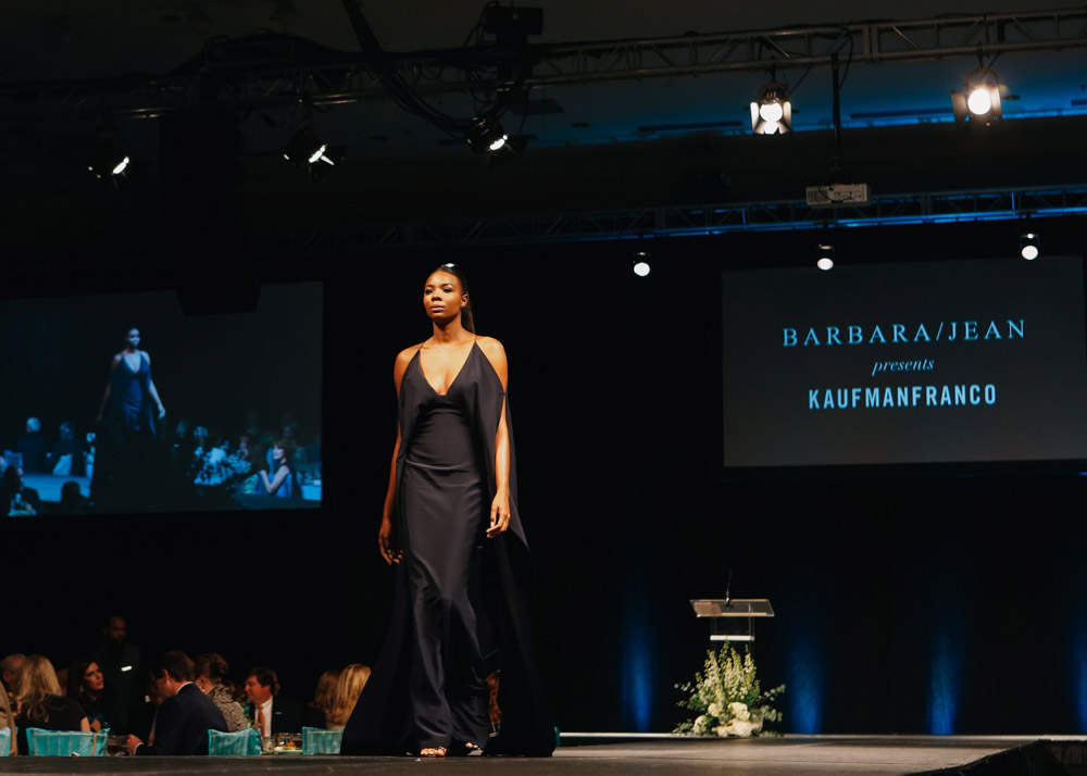 Barbara Jean and Kaufman Franco Fashion Show for Woman of Inspiration luncheon in Little Rock, benefiting Children's Advocacy Centers of Arkansas. 