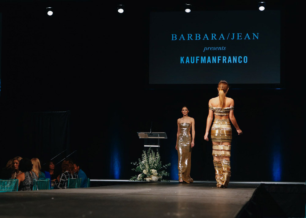 Barbara Jean and Kaufman Franco Fashion Show for Woman of Inspiration luncheon in Little Rock, benefiting Children's Advocacy Centers of Arkansas. 