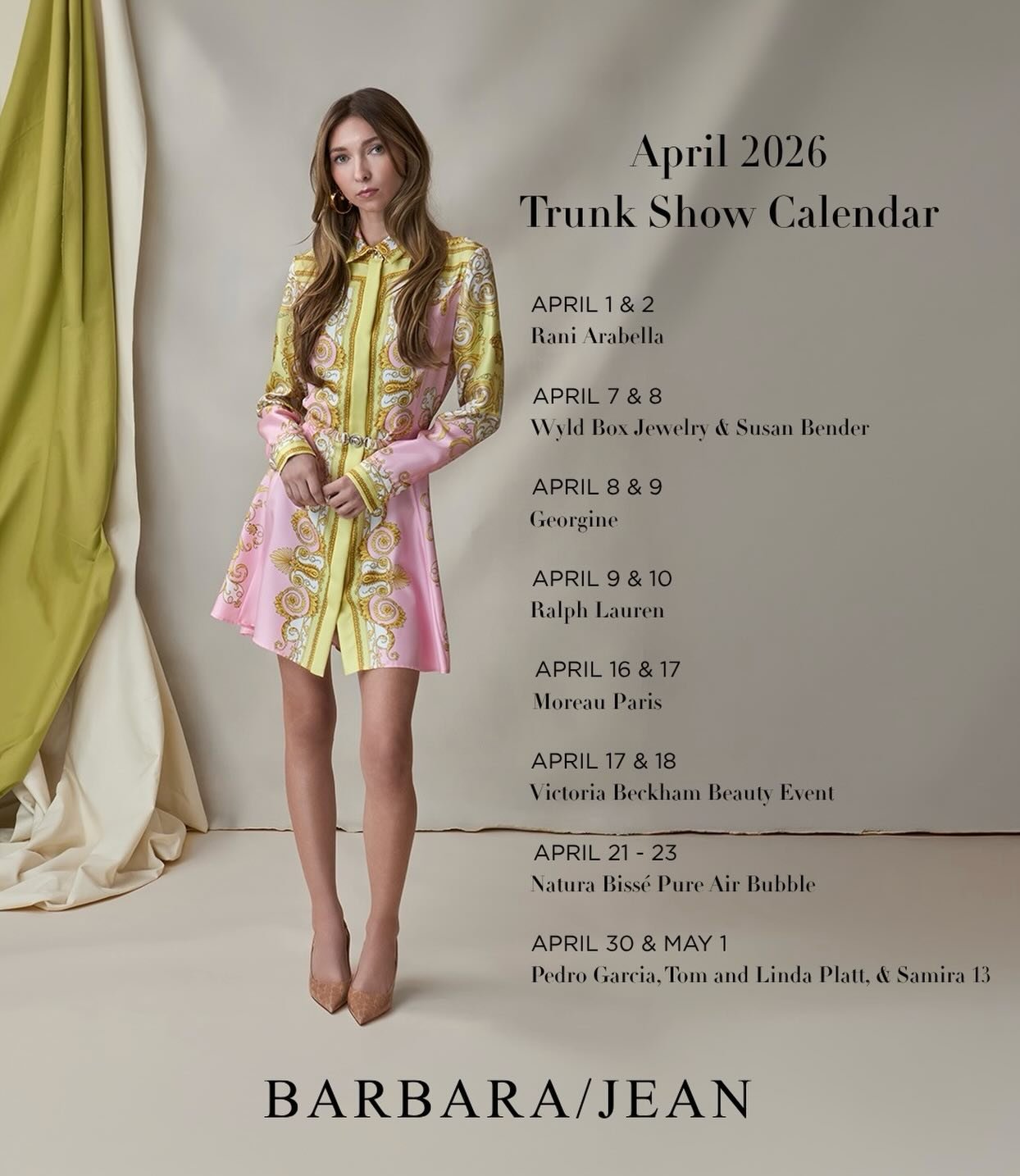 Mark your calendars! Our April trunk shows and events are in full swing! 💕