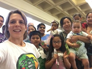 I spoke with preschoolers and parents about brushing teeth for 2 minutes