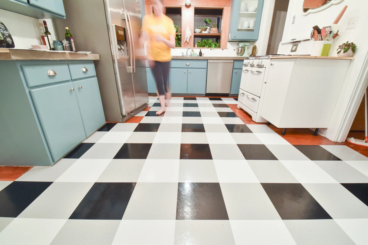 A DIY Kitchen Transformation Using Vinyl Floor Tiles + A ...
