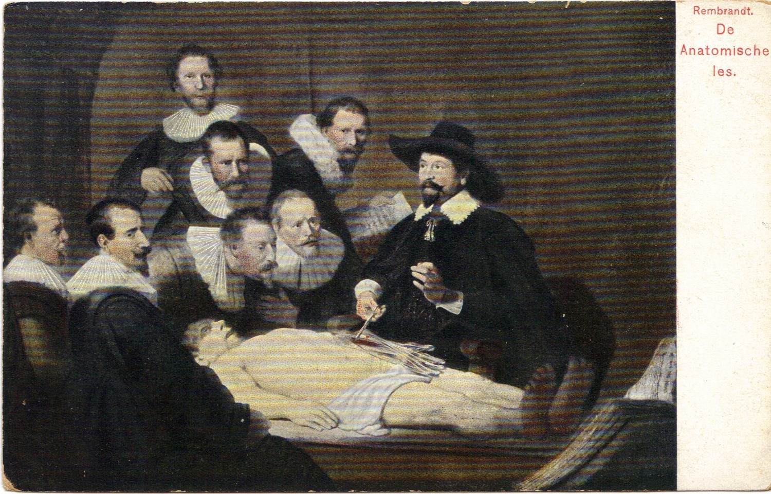 Rembrandt De Anatomische Les - Anatomy Lesson of Dr Tulp -Dutch Vintage Postcard