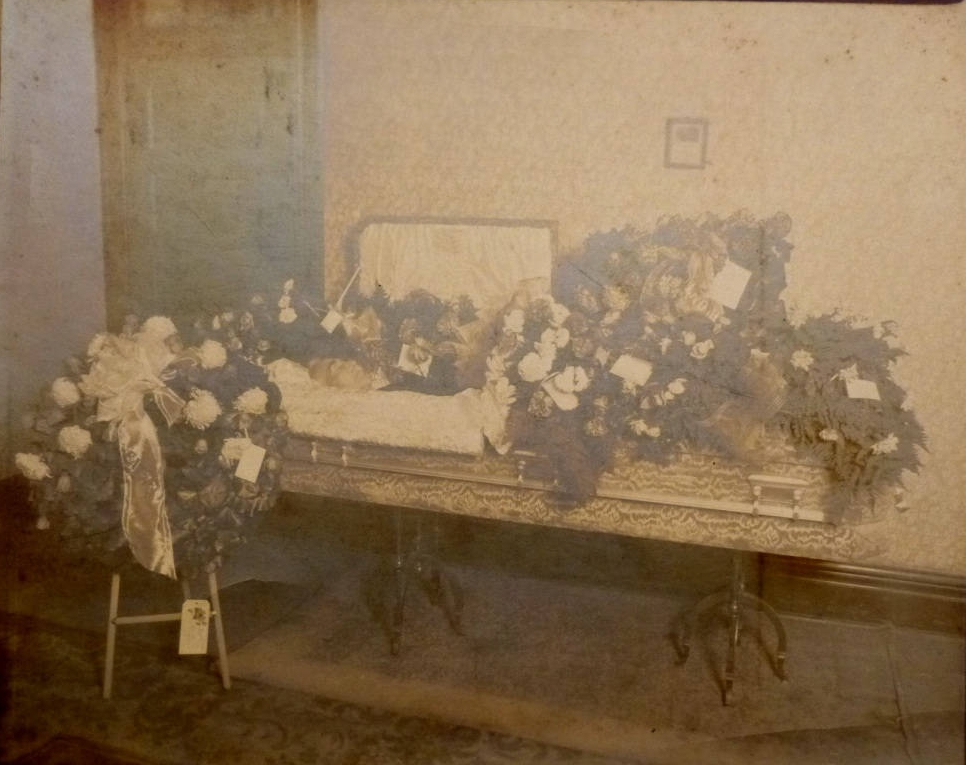 1920s Open Casket Funeral. Silver Gelatin Photo of Deceased Man in Coffin. Rest In Peace. Postmortem Corpse Photography. 8" by 10".