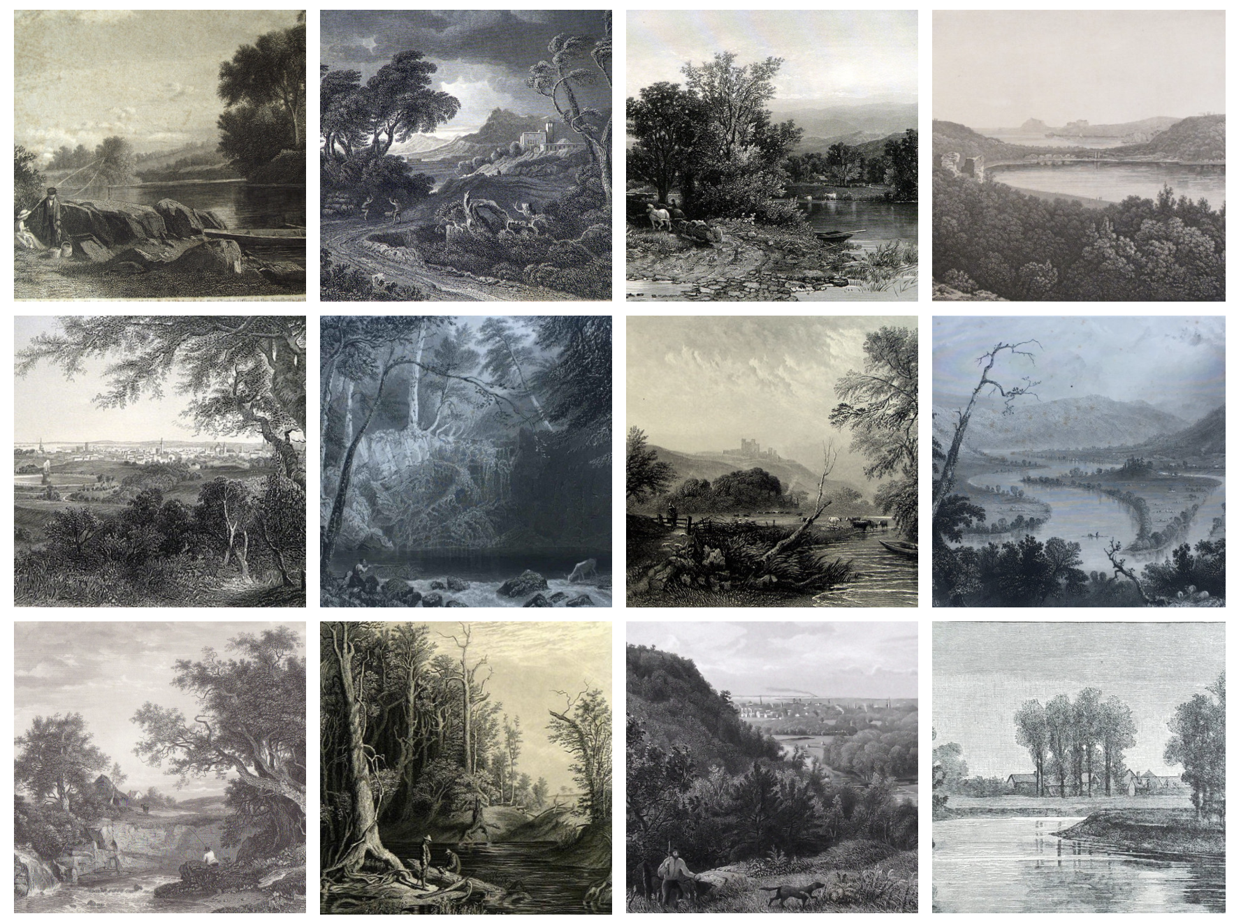 Get your Own Etching or Paint-By-Numbers Landscape - An Etsy Roundup