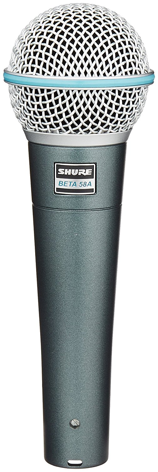 Shure BETA 58A Supercardioid Dynamic Microphone with High Output Neodymium Element for Vocal/Instrument Applications