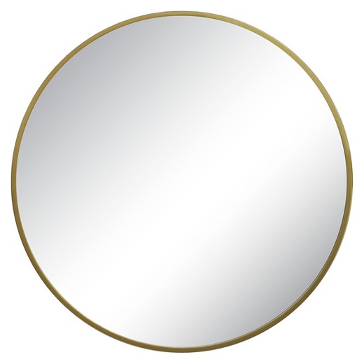 brass round mirror