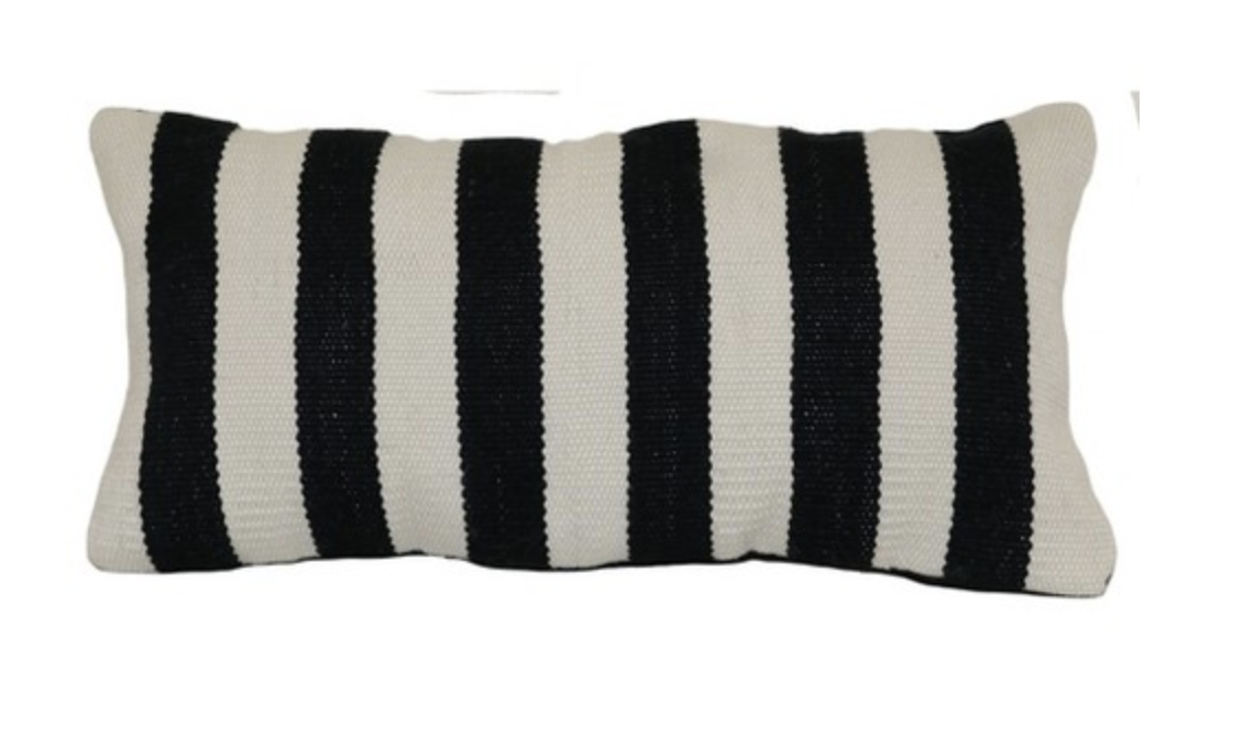 Target Outdoor Throw Pillow Lumbar - Woven Bold Stripe Black - Project 62™