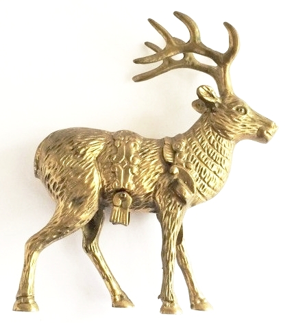 Vintage Brass Reindeer