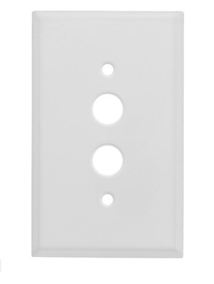 Classic Push Button Switch Plate In Pressed Brass or Steel