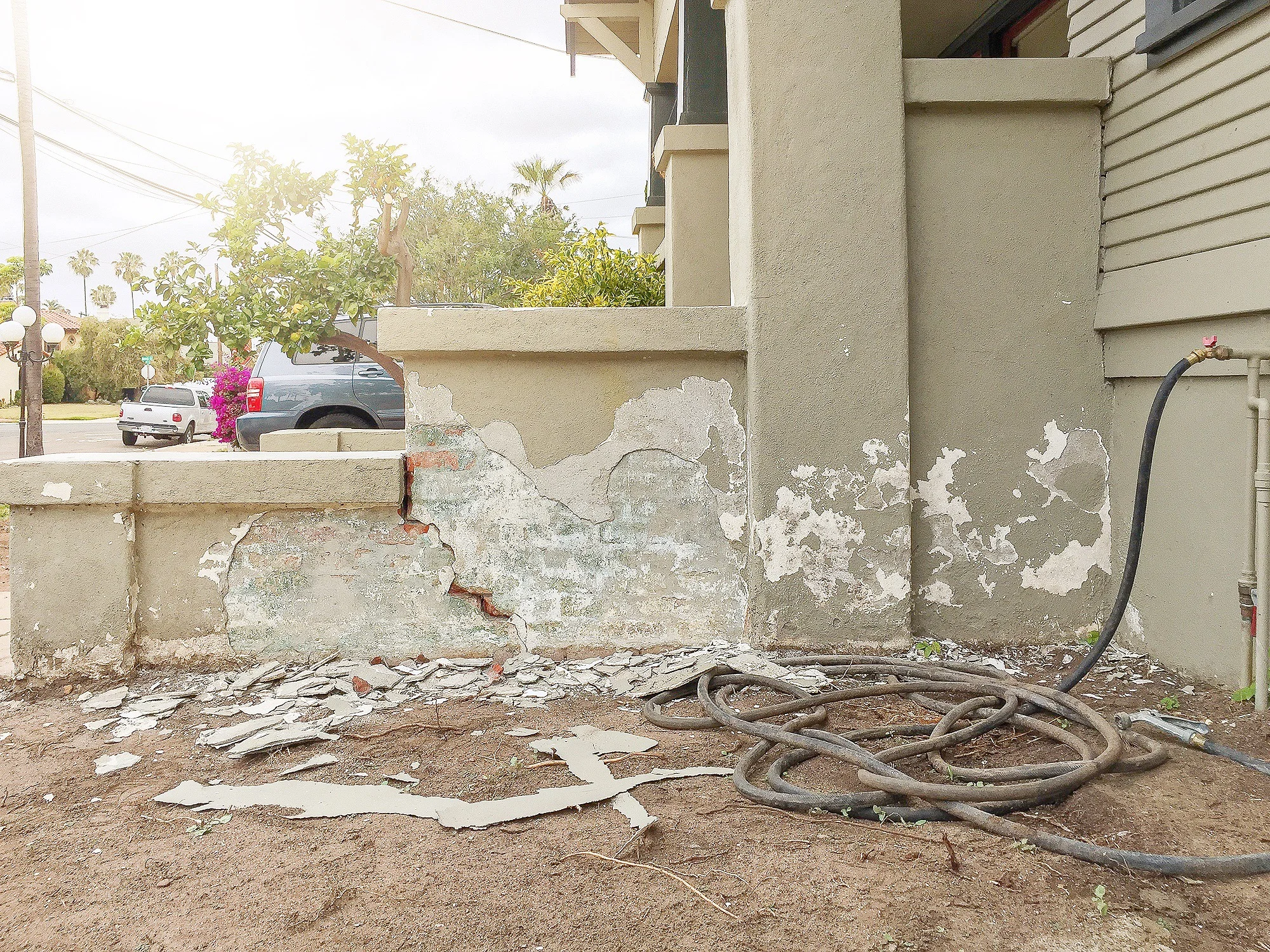 Repairing the Stucco on the Outside of the House
