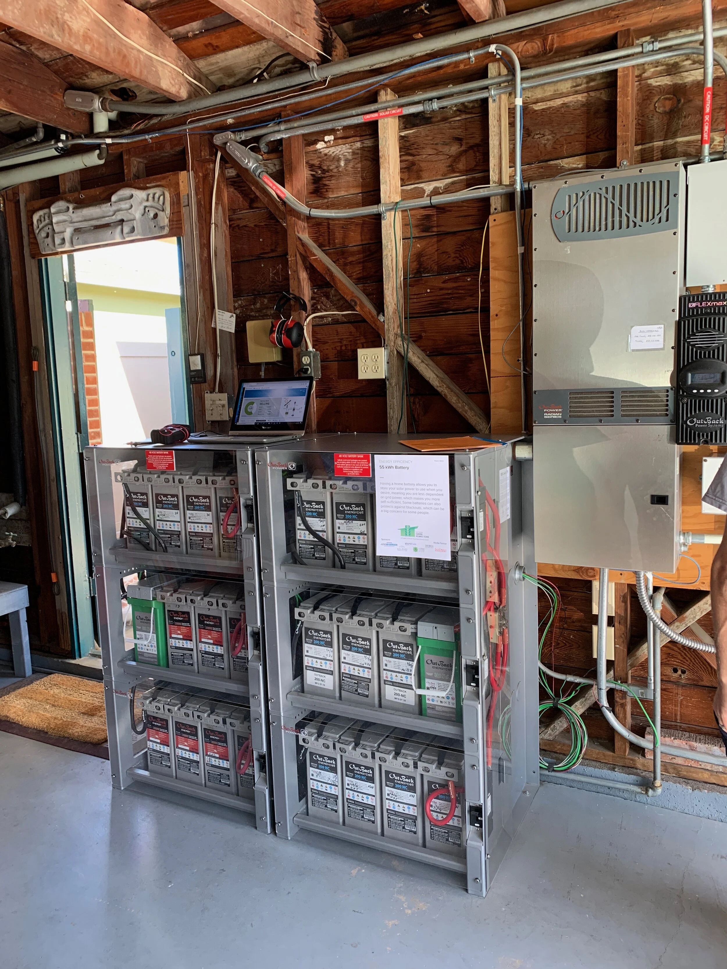 The Gold Hive Green Homes Tour Solar Batteries