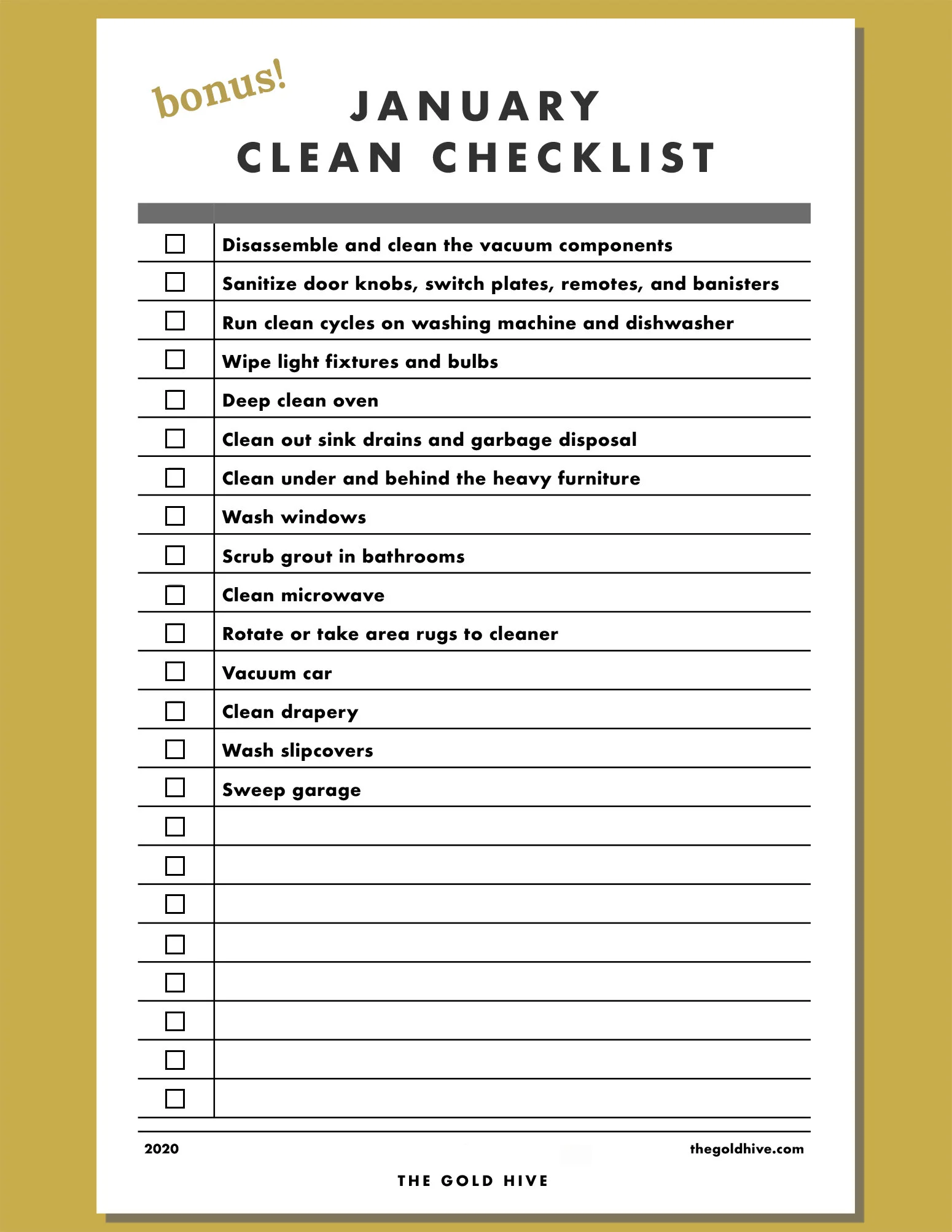 The Gold Hive January 2020 Cleaning Challenge.jpg