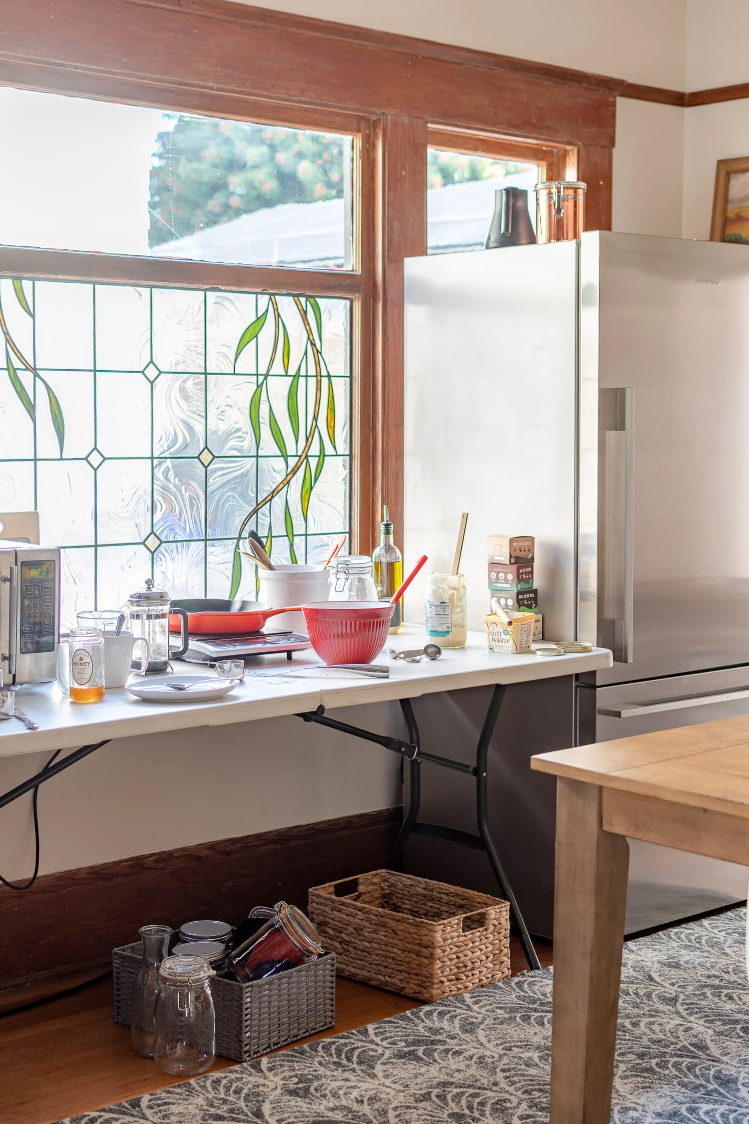 How We Re Living Without A Kitchen During The Remodel A Tour Of Our Temporary Cooking Space The Gold Hive